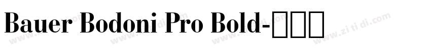 Bauer Bodoni Pro Bold字体转换